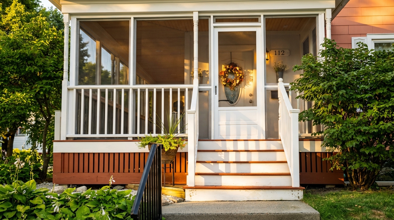 Completed outdoor deck and living space